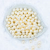 top view of a pile of 12mm Ivory/Cream Pearl Acrylic Bubblegum Beads [10 & 20 Count]
