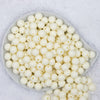 Top View of a pile of 12mm Ivory Acrylic Bubblegum Beads [20 & 50 Count]