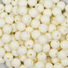 Close up View of a pile of 12mm Ivory Acrylic Bubblegum Beads [20 & 50 Count]