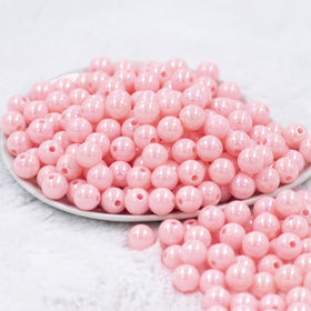 12mm Cotton Candy Pink AB Solid Acrylic Bubblegum Beads [20 & 50 Count]