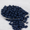 Front view of a pile of 12mm Navy Blue Acrylic Bubblegum Beads [20 & 50 Count]