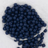 Top view of a pile of 12mm Navy Blue Acrylic Bubblegum Beads [20 & 50 Count]