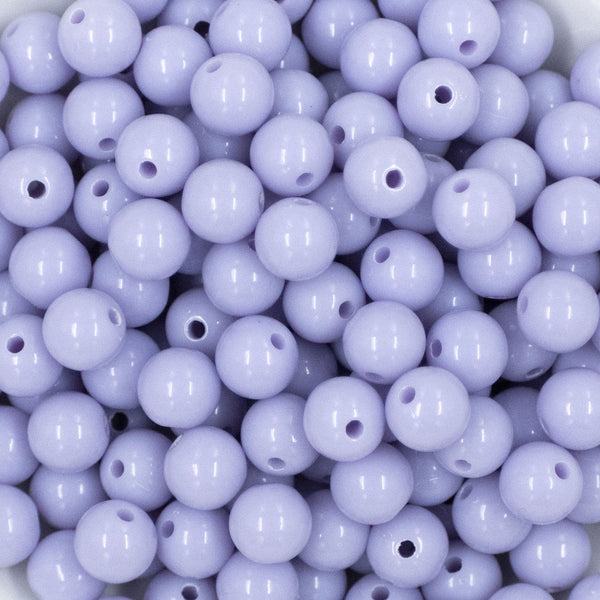 Close up view of a pile of 12mm Periwinkle Purple Acrylic Bubblegum Beads [20 & 50 Count]
