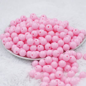12mm Pink Solid Acrylic Bubblegum Beads [20 & 50 Count]