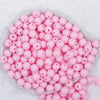 Top view of a pile of 12mm Pink Solid Acrylic Bubblegum Beads [20 & 50 Count]