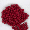 Top view of a pile of 12mm Red Solid Acrylic Bubblegum Beads [20 & 50 Count]