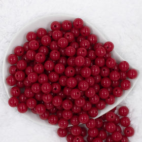 12mm Red Solid Acrylic Bubblegum Beads [20 & 50 Count]