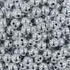 Close up view of a pile of 12mm Silver Reflective Bubblegum Beads [20 & 50 Count]