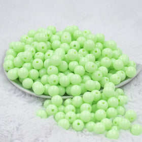 12mm Spearmint Green Acrylic Bubblegum Beads