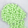 Top view of a pile of 12mm Spearmint Green Acrylic Bubblegum Beads [20 & 50 Count]