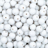 close up view of a pile of 12mm White Solid Acrylic Bubblegum Beads [50 Count]