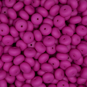 14mm Hot Pink Abacus Silicone Bead