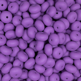 14mm Purple Abacus Silicone Beads