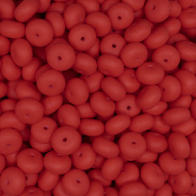 14mm Red Abacus Silicone Bead
