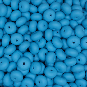 14mm Sky Blue Abacus Silicone Beads