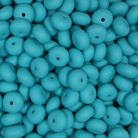 14mm Turquoise Abacus Silicone Beads