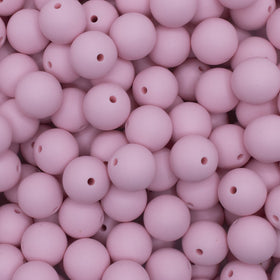 15mm Quartz Pink Round Silicone Bead