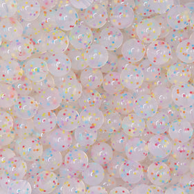 15mm Confetti Round Silicone Bead