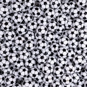 15mm Soccer Round Silicone Bead