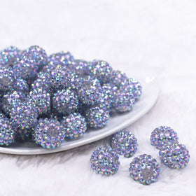 16mm Clear Hologram Rhinestone AB Chunky Bubblegum Jewelry Beads