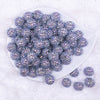 Top view of a pile of 16mm Clear Hologram Rhinestone AB Chunky Bubblegum Jewelry Beads
