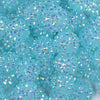 Close up view of a pile of 16mm Blue Luster Rhinestone AB Chunky Bubblegum Jewelry Beads