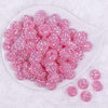 Top view of a pile of 16mm Jelly Light Pink Rhinestone AB Chunky Bubblegum Jewelry Beads