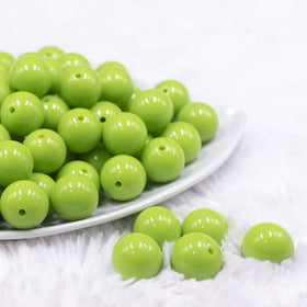 16mm Apple Green Solid Acrylic Bubblegum Jewelry Beads