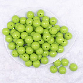 16mm Apple Green Solid Acrylic Bubblegum Jewelry Beads