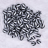 top view of a pile of 16mm Black and White Beach Ball Bubblegum Beads