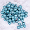 top view of a pile of 16mm Blue Stardust Acrylic Bubblegum Beads