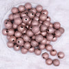 top view of a pile of 16mm Blush Pink Stardust Acrylic Bubblegum Beads