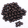 Top view of a pile of 16mm Brown Faux Pearl Acrylic Bubblegum Jewelry Beads