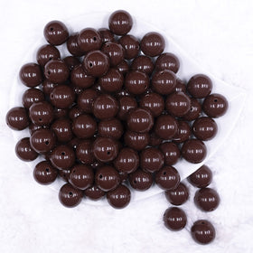 16mm Brown Solid Acrylic Bubblegum Jewelry Beads