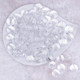 16mm Clear Transparent Disco Shaped Bubblegum Beads