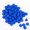Top view of a pile of 16mm Cobalt Blue Solid Acrylic Bubblegum Jewelry Beads