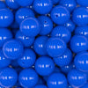 Close up view of a pile of 16mm Cobalt Blue Solid Acrylic Bubblegum Jewelry Beads