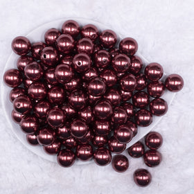 16mm Copper Brown Faux Pearl Acrylic Bubblegum Jewelry Beads