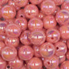 close up view of a pile of 16mm Coral Orange Solid AB Bubblegum Beads