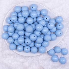 16mm Cornflower Blue Solid Acrylic Bubblegum Jewelry Beads