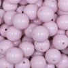 close up view of a pile of 16mm Cotton Candy Pink Solid Acrylic Bubblegum Jewelry Beads