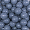 Close up view of a pile of 16mm Dark Gray Solid Acrylic Bubblegum Jewelry Beads