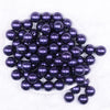 Top view of a pile of 16mm Dark Purple Faux Pearl Acrylic Bubblegum Jewelry Beads