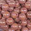 close up view of a pile of 16mm Dark Salmon Solid AB Bubblegum Beads