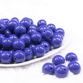 16mm Deep Purple Solid Acrylic Bubblegum Jewelry Beads