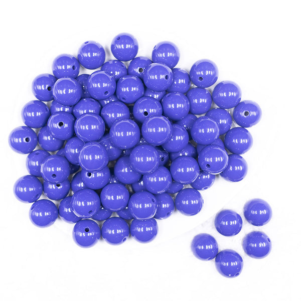 Top view of a pile of 16mm Deep Purple Solid Acrylic Bubblegum Jewelry Beads