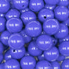 Close up view of a pile of 16mm Deep Purple Solid Acrylic Bubblegum Jewelry Beads