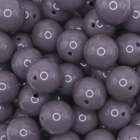 16mm Charcoal Gray Solid Acrylic Bubblegum Jewelry Beads