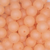 close up view of a pile of 16mm Light Orange Frosted Bubblegum Beads