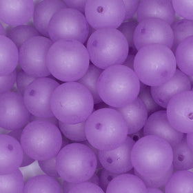 16mm Purple Frosted Bubblegum Beads